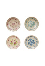 6" Rnd Floral Plate 4 styles, each DG0104A