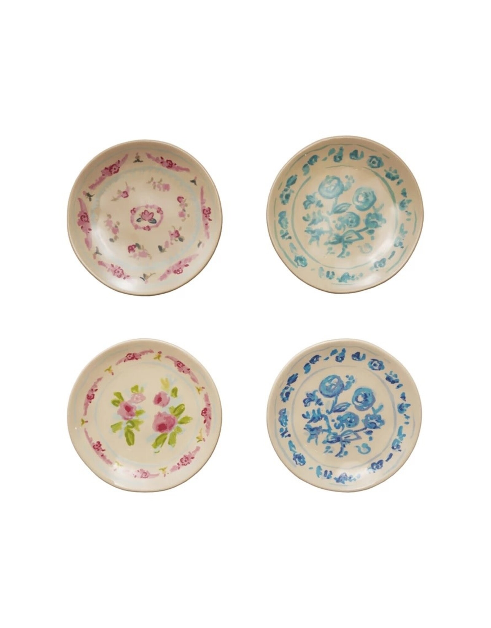 6" Rnd Floral Plate 4 styles, each DG0104A