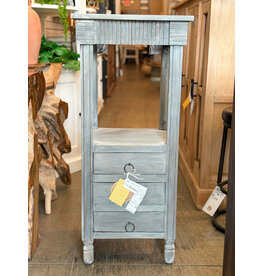 CHE504S End Table 3Drwr 18.2x15.3x41"H