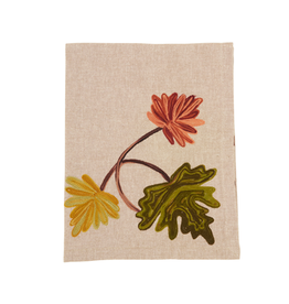 Embroidered Fall Leaf Napkin