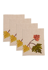 Embroidered Fall Leaf Napkin