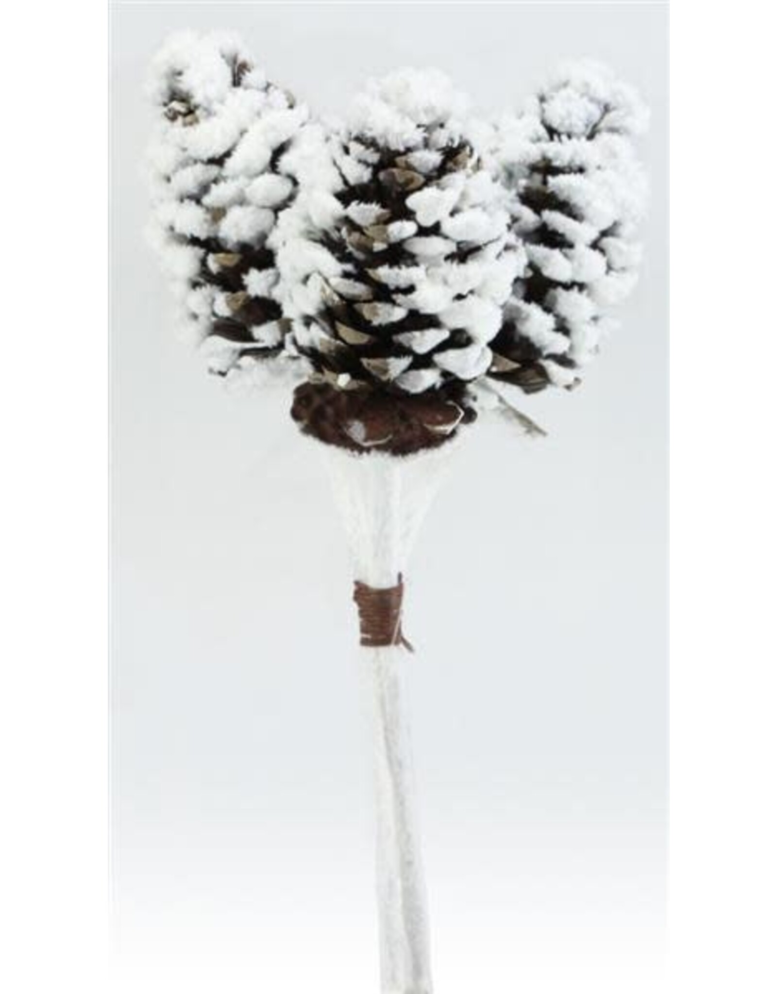12"L SNOWY PINECONE PICK X3