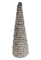 16.5" PINECONE PETAL/GLITTER CONE