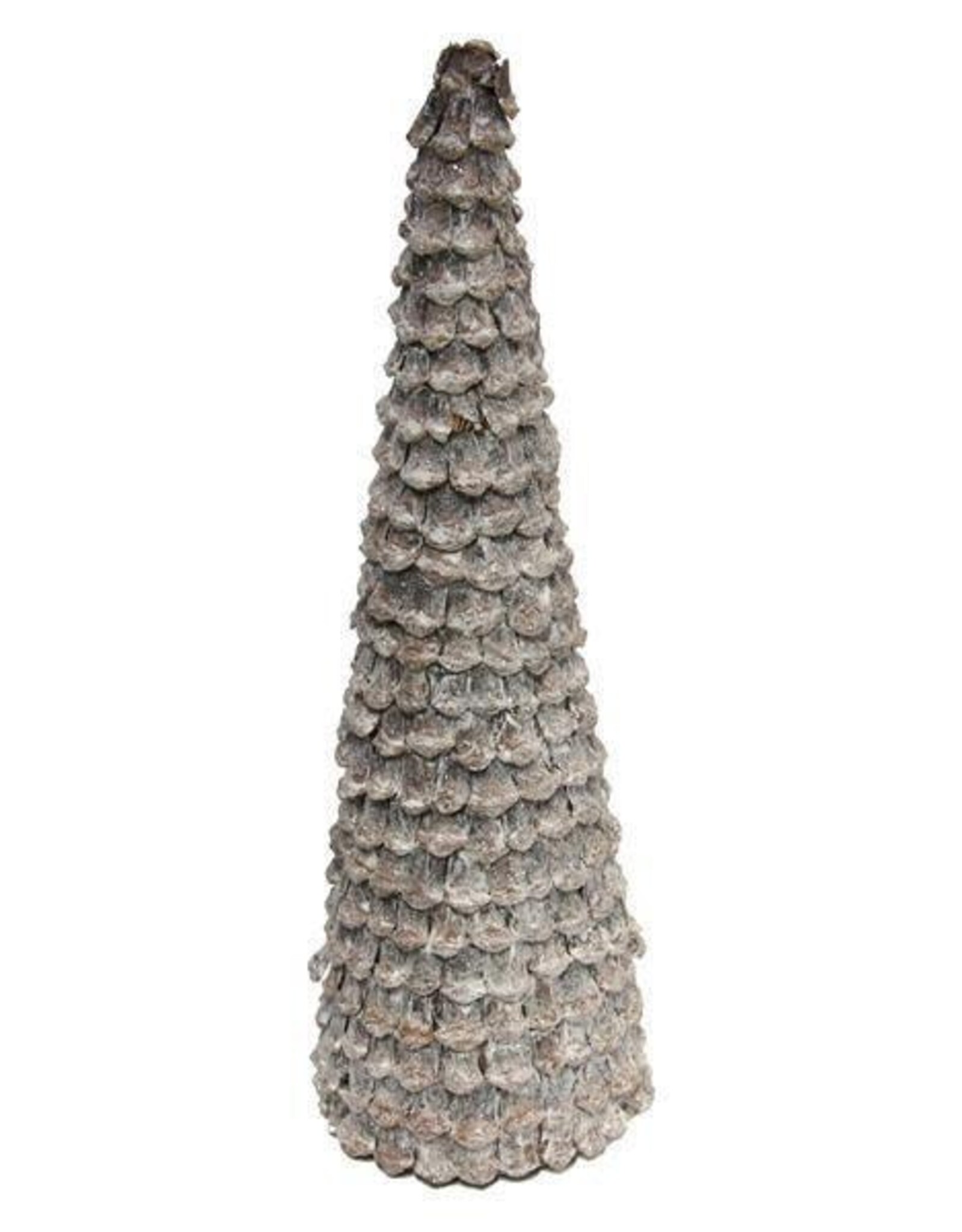 16.5" PINECONE PETAL/GLITTER CONE