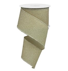 2.5"X10YD FINE GLITTER ON ROYAL