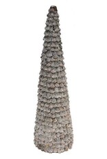 20.25"PINECNE PETAL/GLITTER CONE