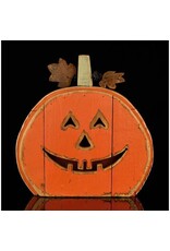 20.5"H WOOD/TIN JACK-O-LANTERN