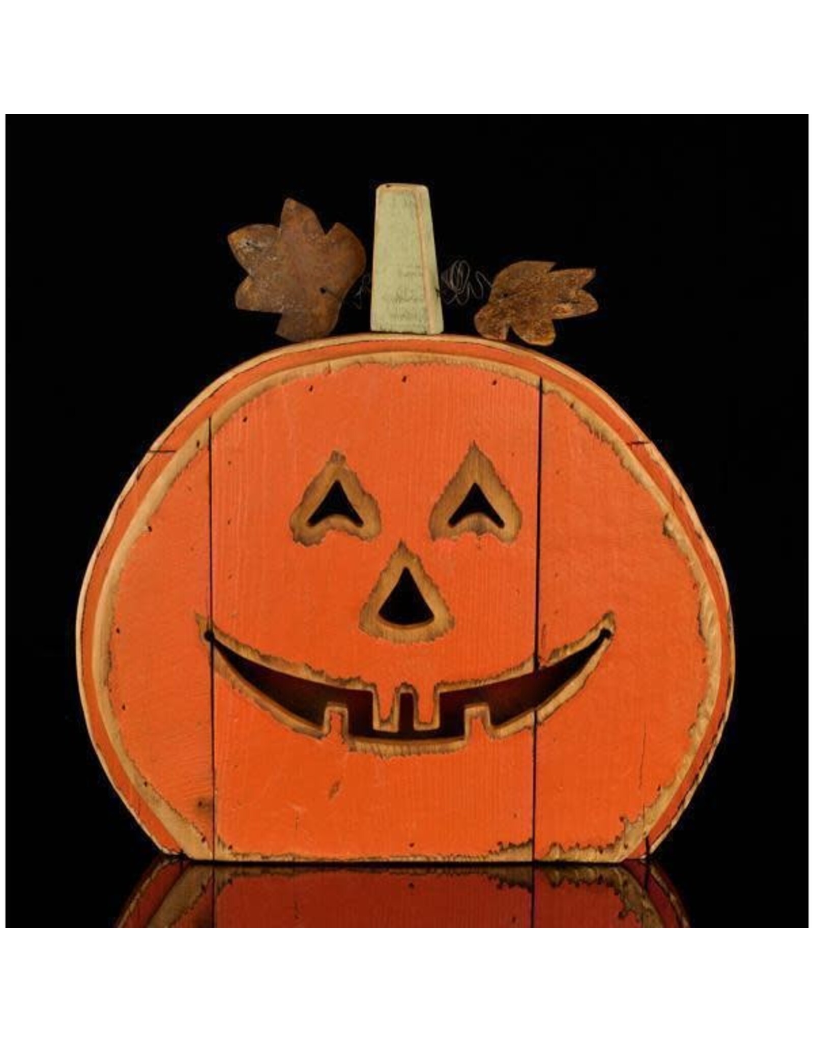20.5"H WOOD/TIN JACK-O-LANTERN
