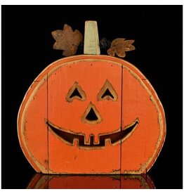 20.5"H WOOD/TIN JACK-O-LANTERN