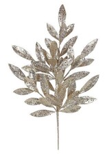 23"L GLITTER BAY LEAF SPRAY