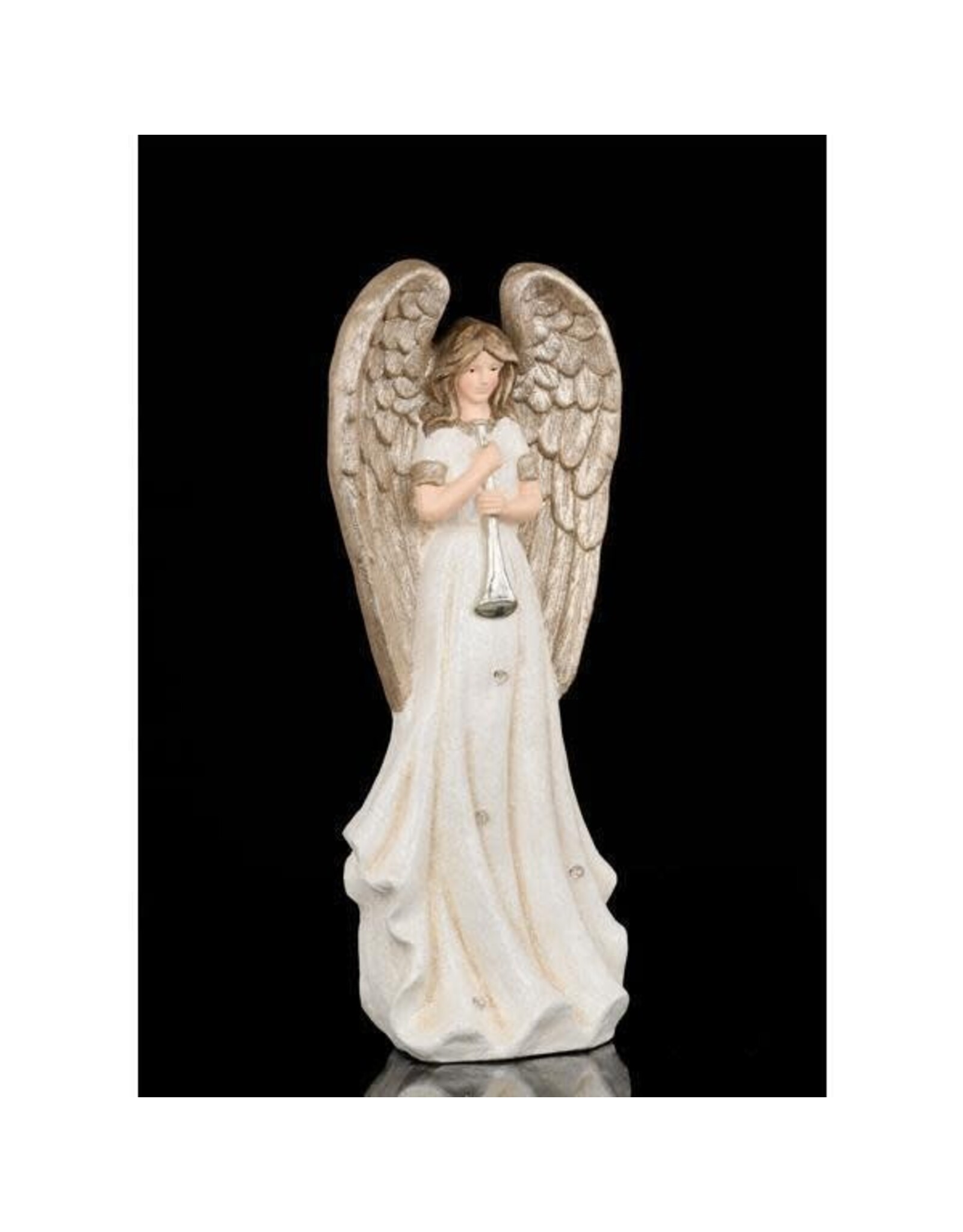 22"H LED LIGHTED ANGEL W/HORN