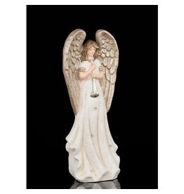 22"H LED LIGHTED ANGEL W/HORN