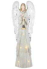 28.5"HX9.75"LIGHTED ANGEL W/HORN