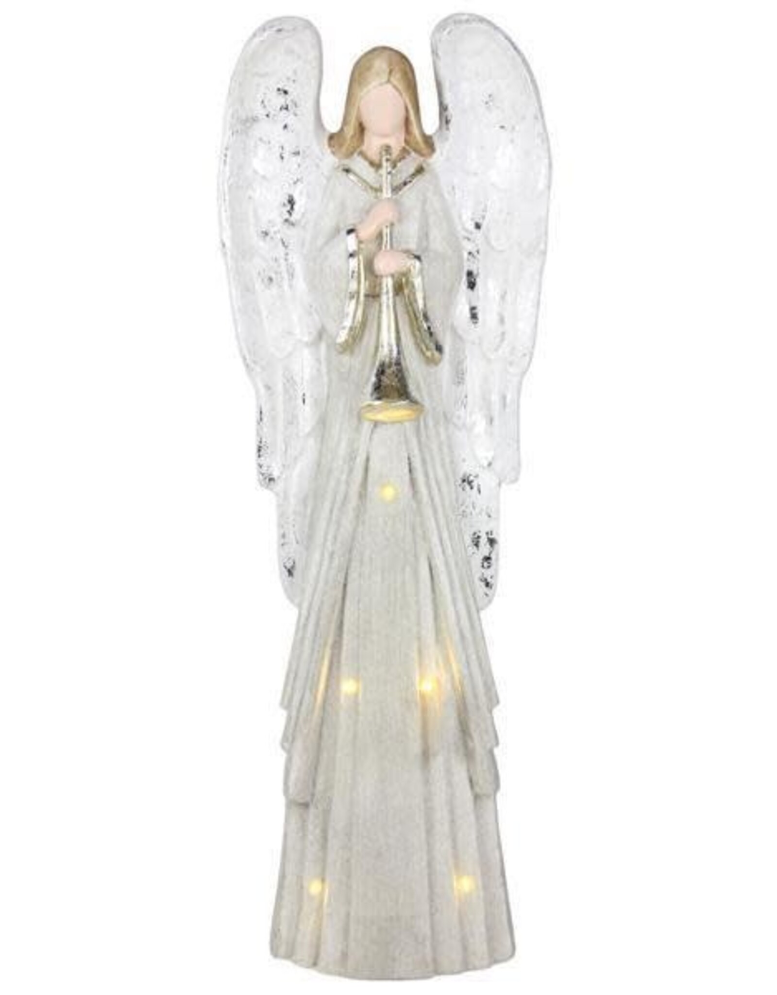 28.5"HX9.75"LIGHTED ANGEL W/HORN