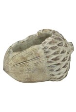 7.5"L X 5"H CEMENT ACORN PLANTER