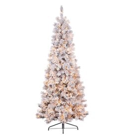 7.5' HALIFAX FIR 1/2 TREE FLOCKD