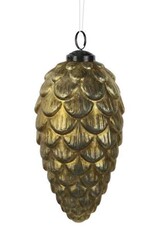 6.5"L GLASS PINECONE ORNAMENT