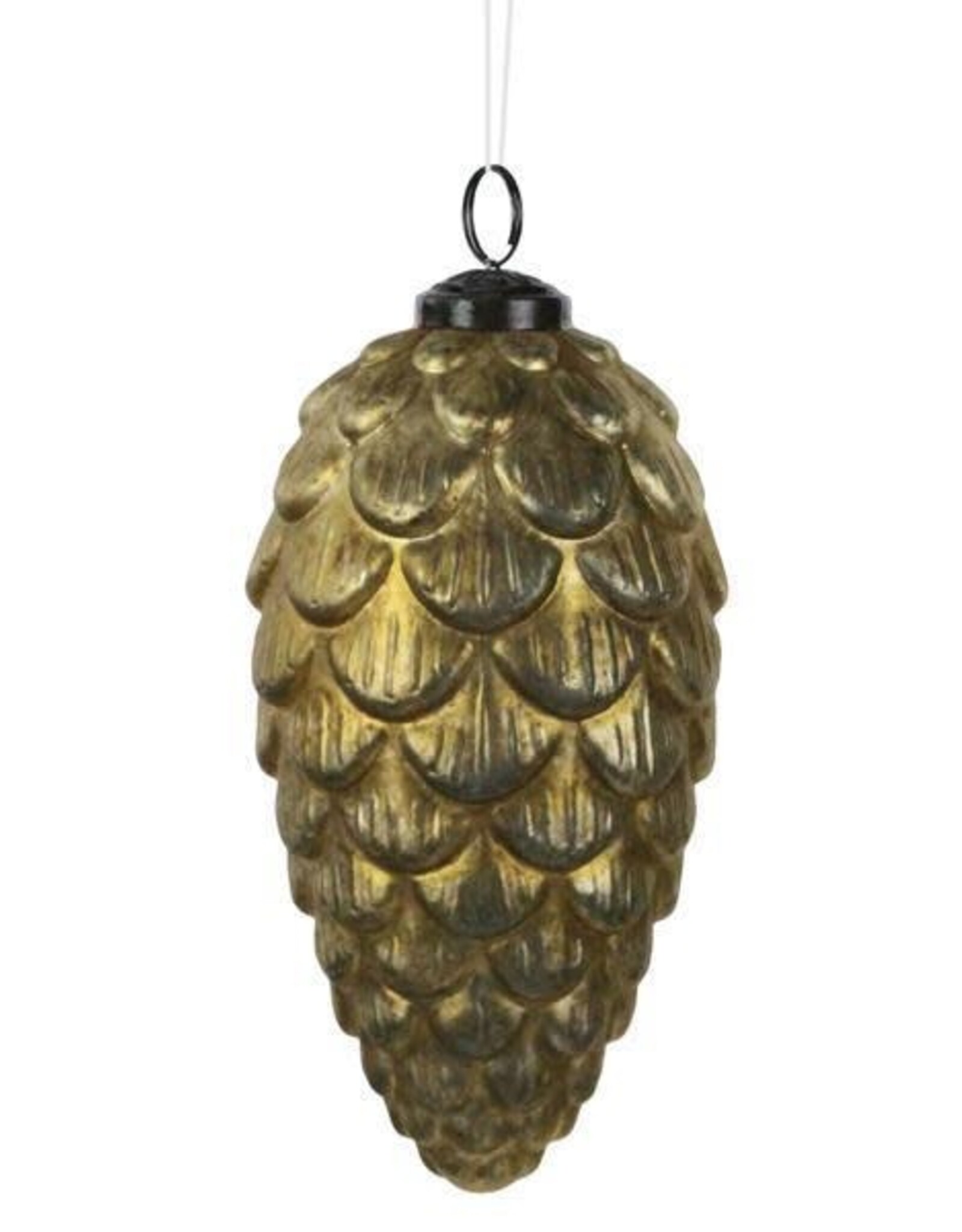 6.5"L GLASS PINECONE ORNAMENT