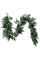 6"L EUCALYPTUS/BERRY/PINE GARLAND
