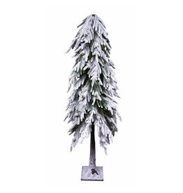 47"H FLOCKED NORFOLK PINE/PINECON