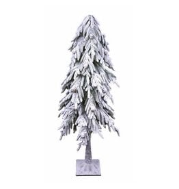 41"H FLOCKED NORFOLK PINE/PINECON