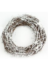 9.75"DIA SNOWY WILLOW WREATH