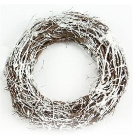 9.75"DIA SNOWY WILLOW WREATH