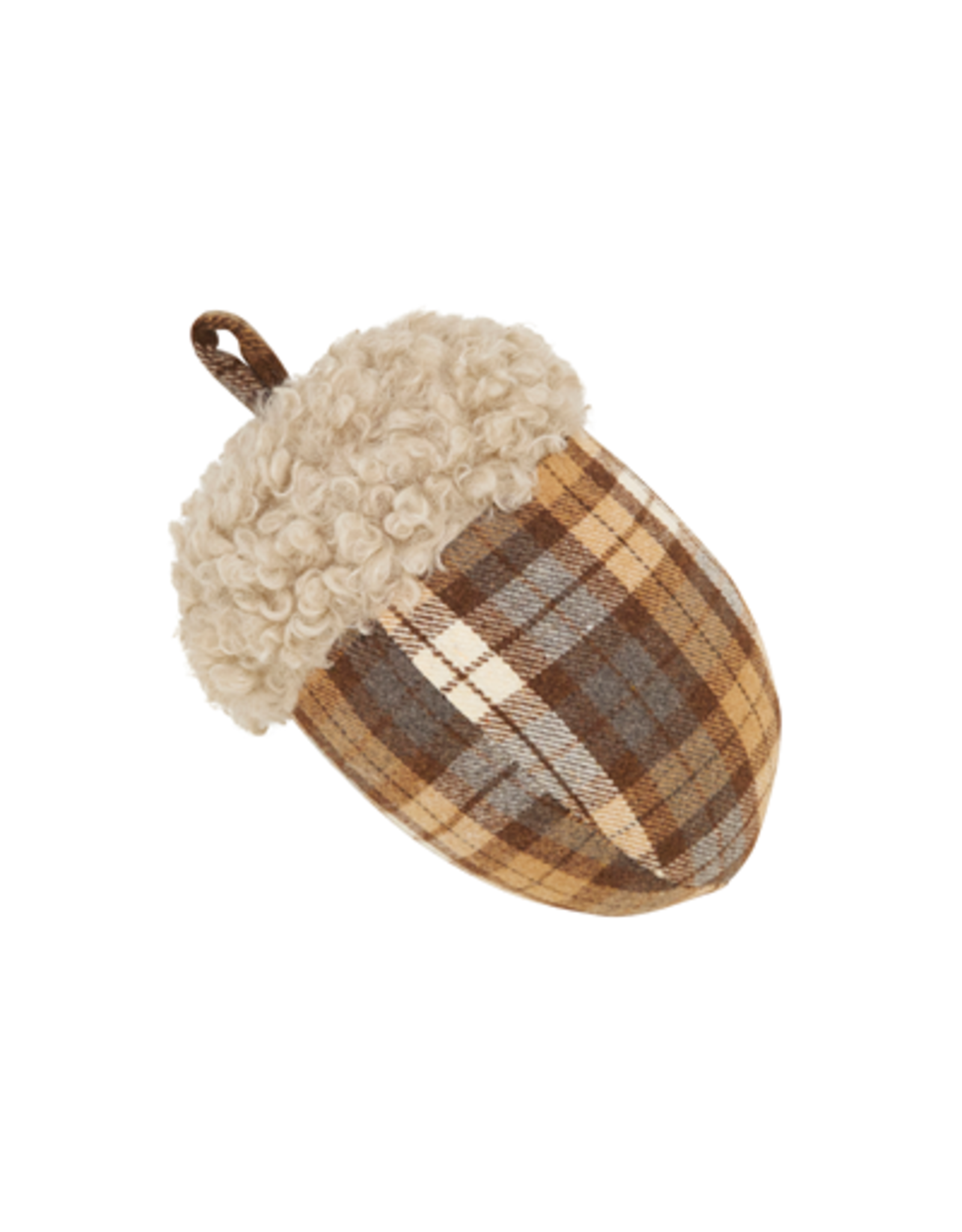 Plaid Acorn Pillow - Poly Filled