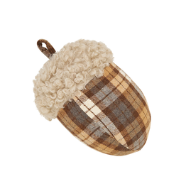 Plaid Acorn Pillow - Poly Filled