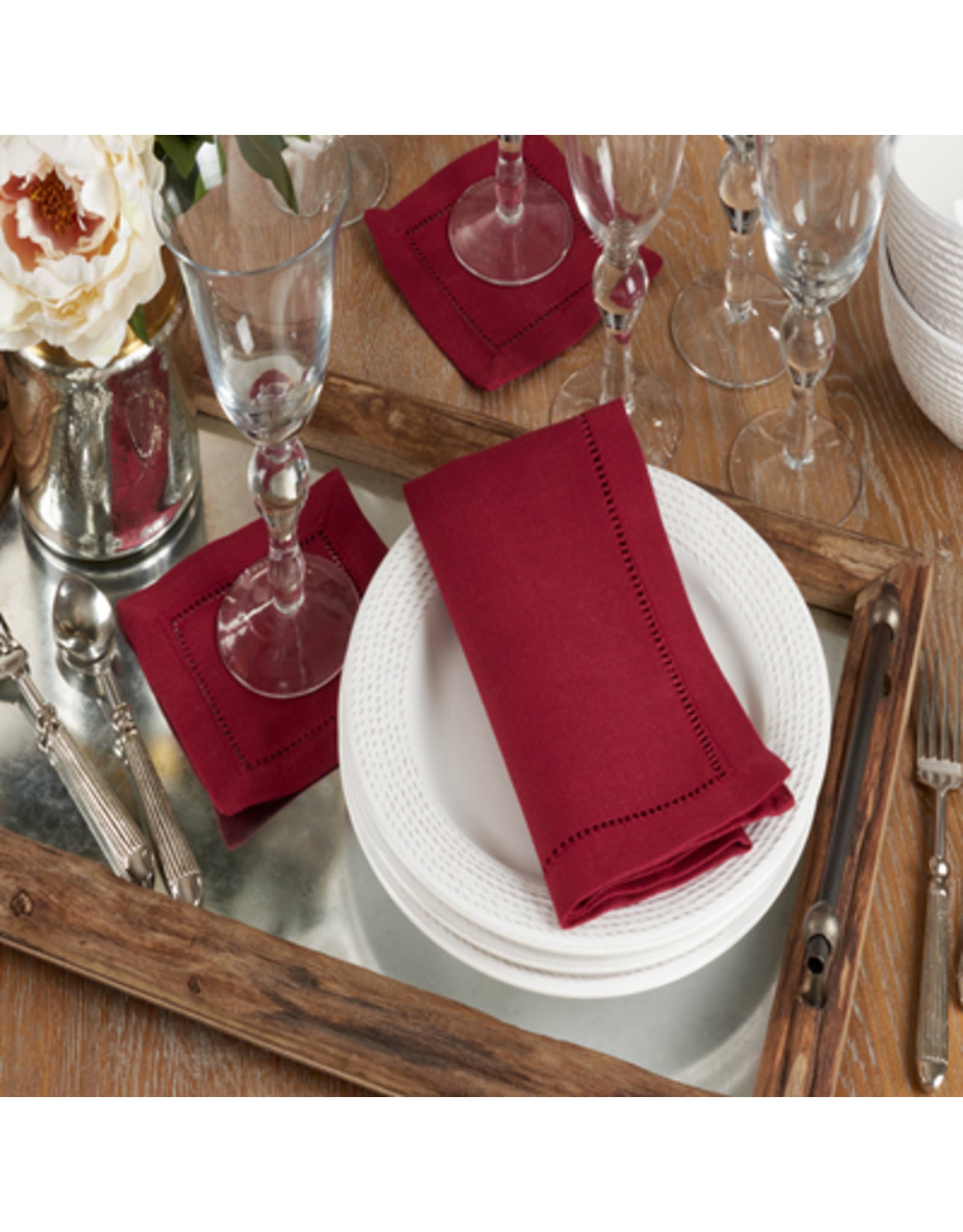 Hemstitched Border Dinner Napkin