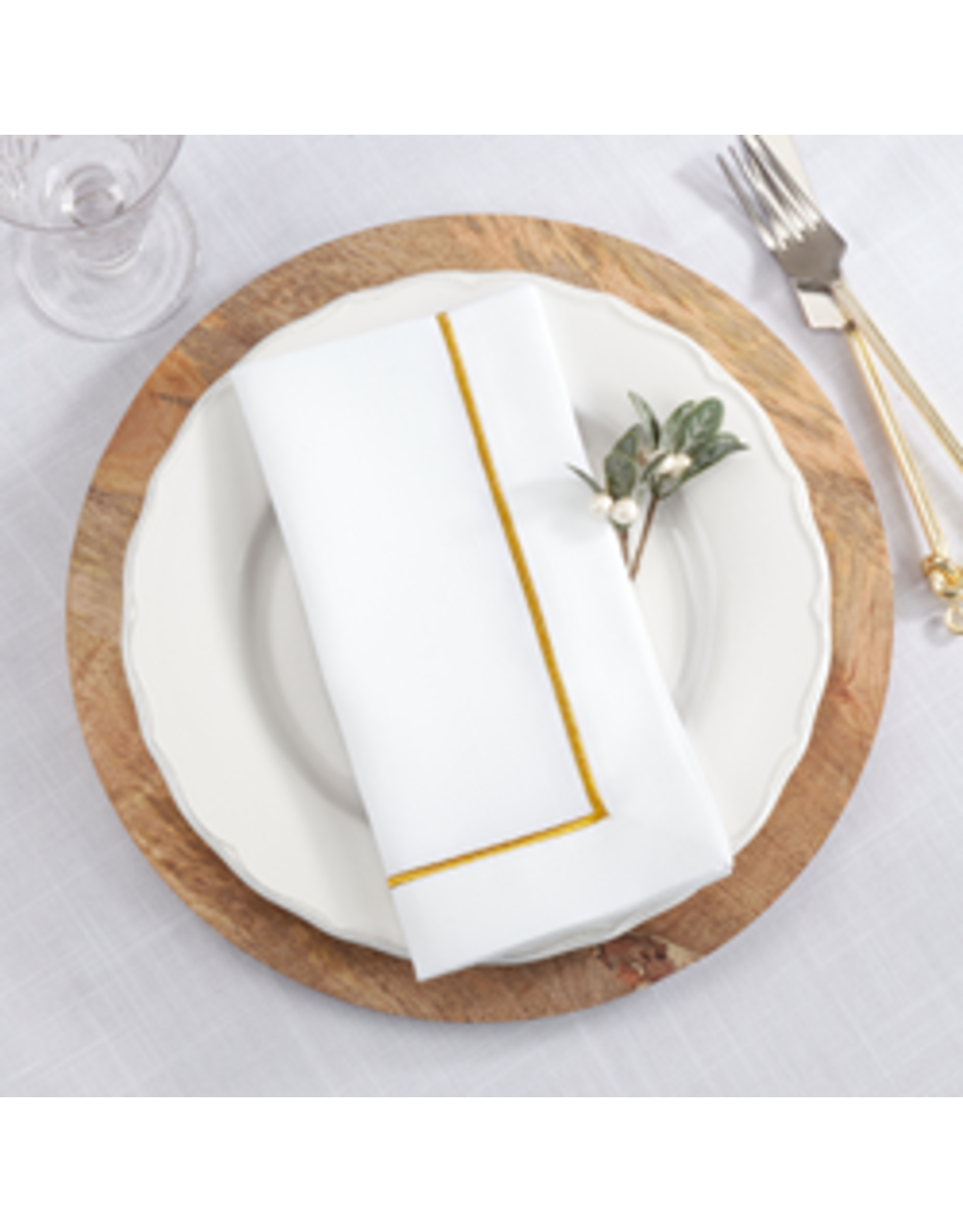 Embroidered Line Design Napkin