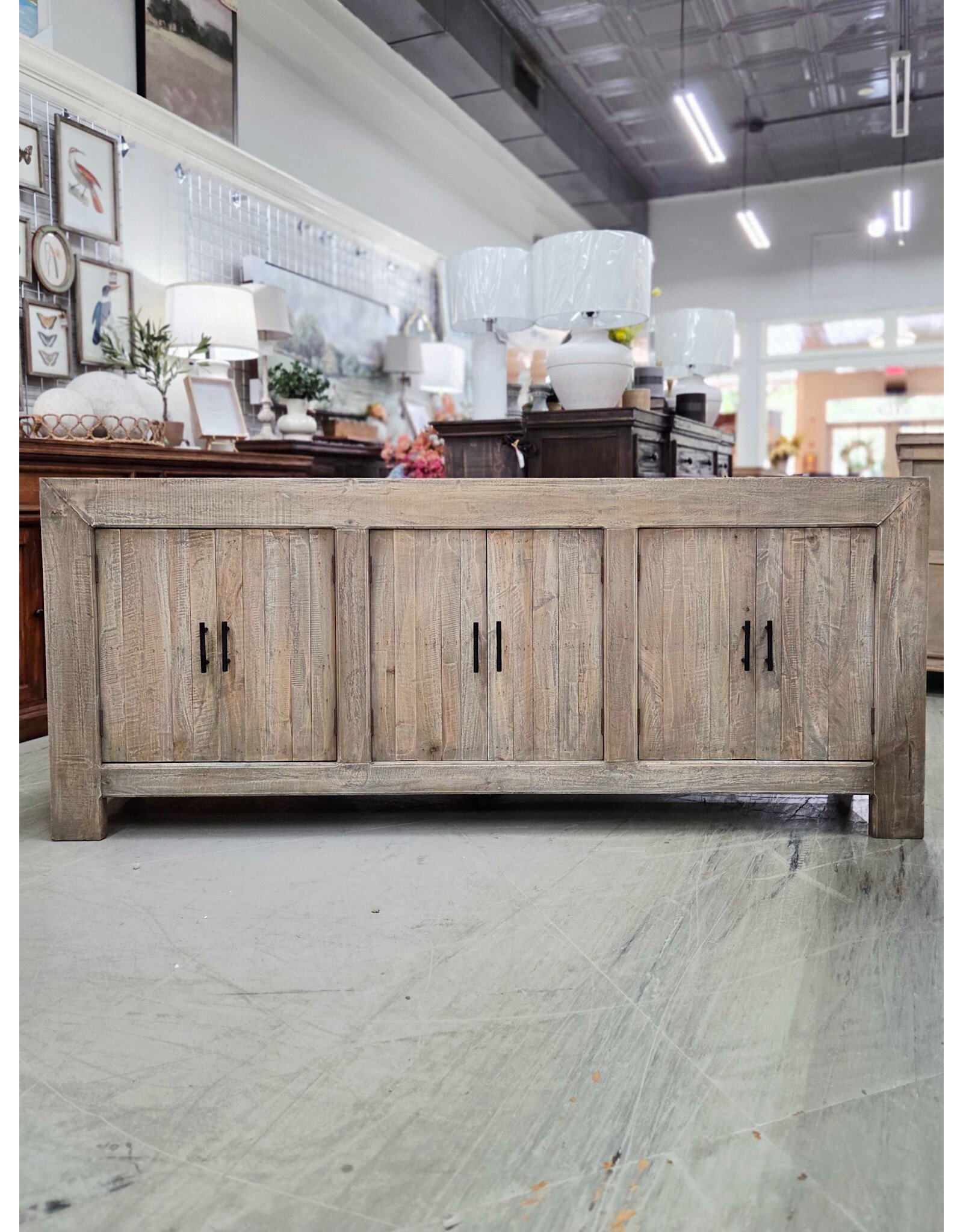 CAB633 Hilton Credenza 6Panel Doors 79.5x18.1x33.1"H