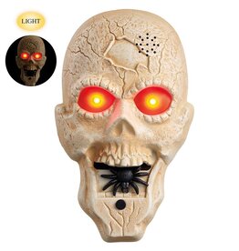 9" B/O Skull Doorbell w/Light And Voice	AFZ455-BE/AT