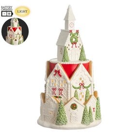 20" Battery Operated Christmas House With Light XAT641-RE/GR