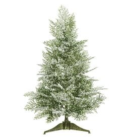 24" Glittered Mini Berry Tree  Green White XBT642-GR/WH