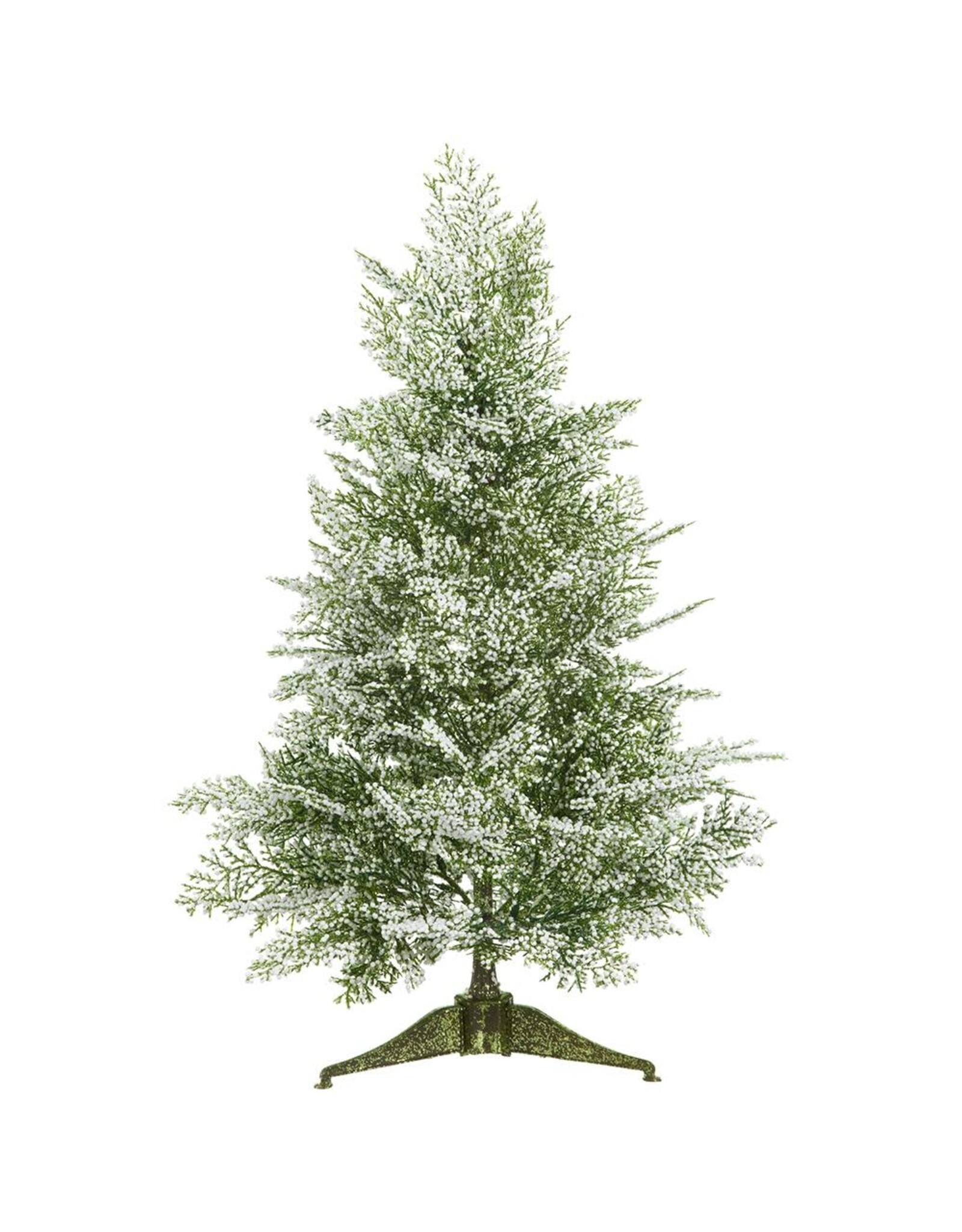 24" Glittered Mini Berry Tree  Green White XBT642-GR/WH