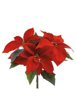 14" Poinsettia Bush x3 blooms XPB151-RE