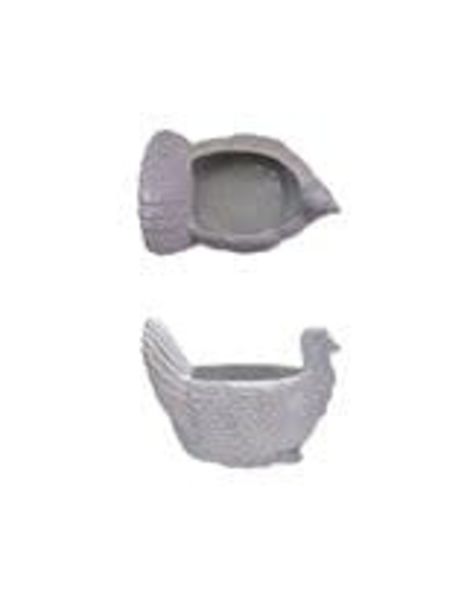 10"L x 6-3/4"H Stoneware Turkey Shaped Bowl, Cream