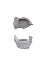 10"L x 6-3/4"H Stoneware Turkey Shaped Bowl, Cream