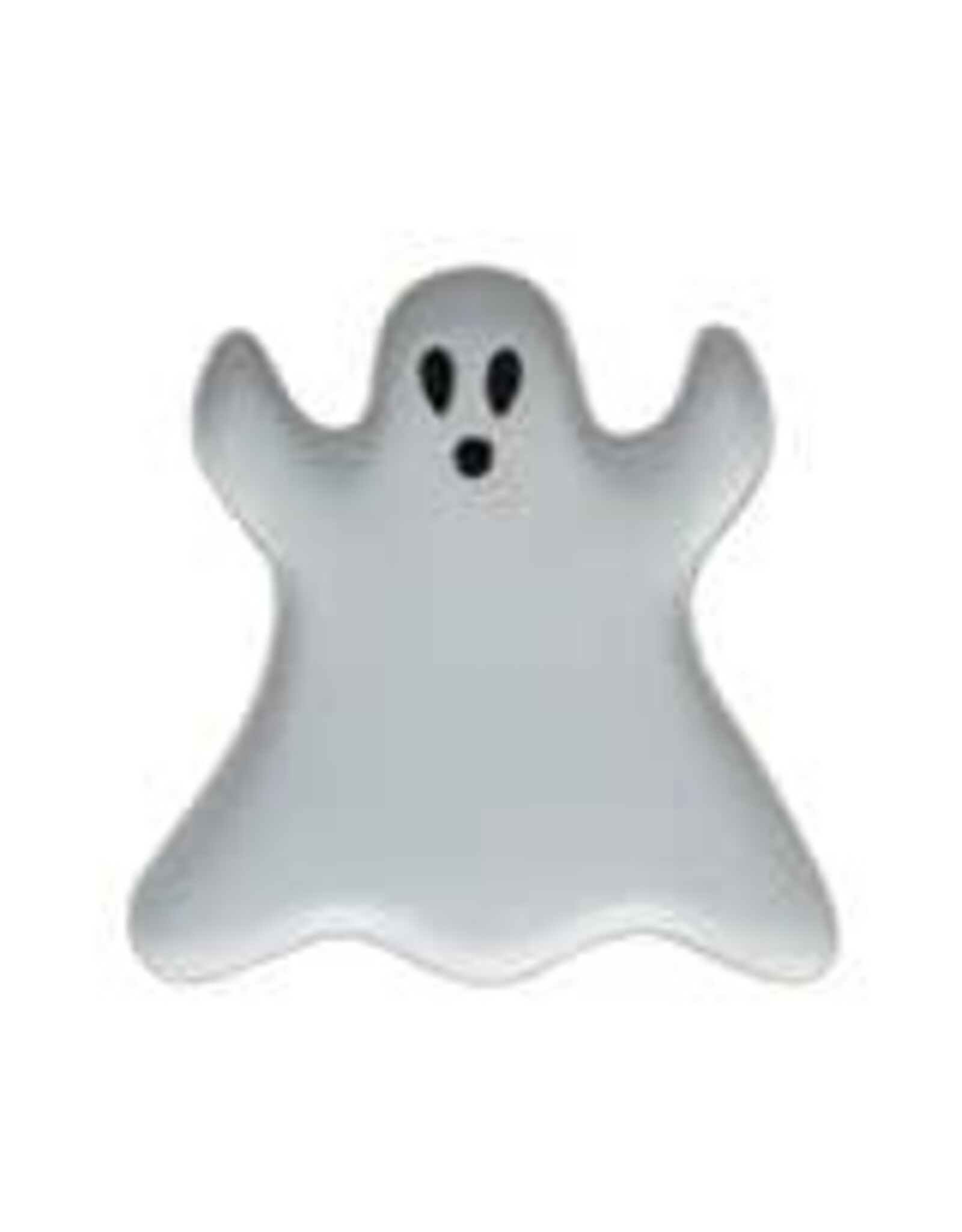 8-1/4"L x 8-1/4"W Stoneware Ghost Plate, Matte White/Black