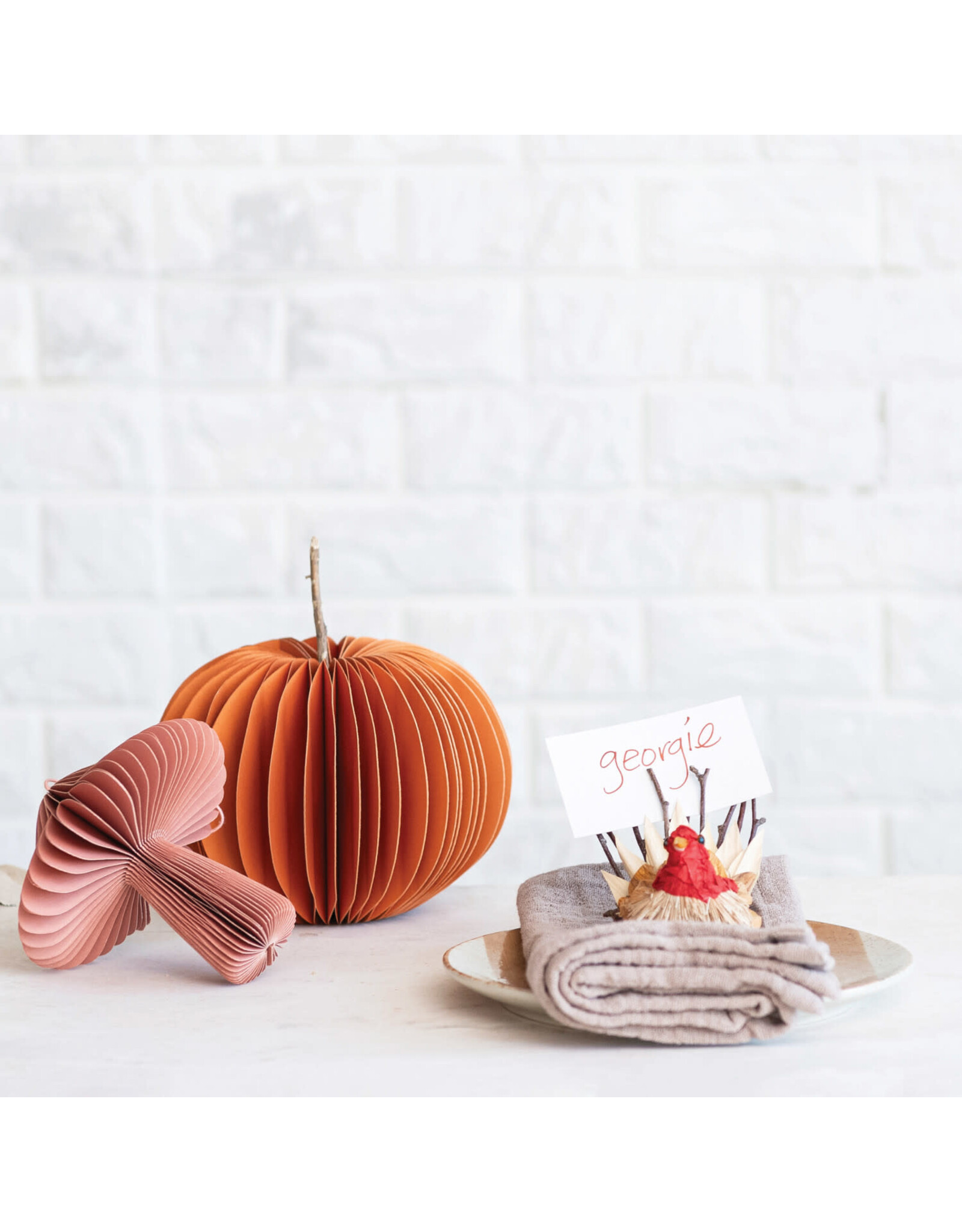 3-1/4"L x 3"H Foam Turkey w 12 Place Card Holders