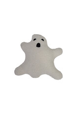 11-3/4"Lx3"W x 11-3/4"H Fabric Ghost Shaped Pillow, White