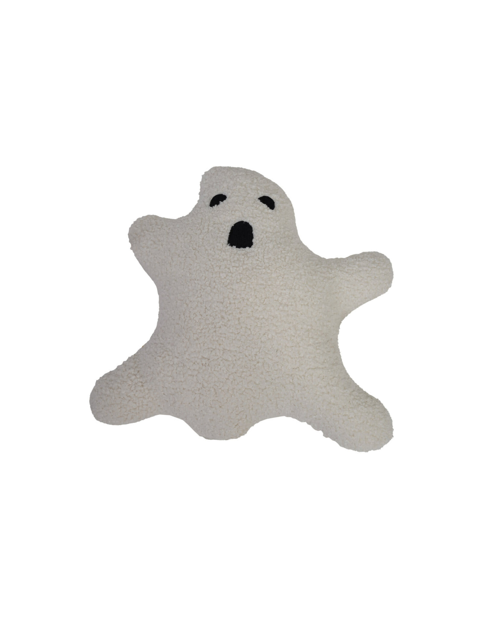 11-3/4"Lx3"W x 11-3/4"H Fabric Ghost Shaped Pillow, White