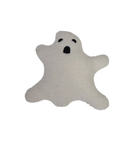 11-3/4"Lx3"W x 11-3/4"H Fabric Ghost Shaped Pillow, White
