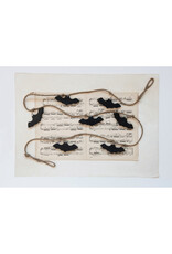 72"L Mango Wood & Jute Rope Bats Garland, Black