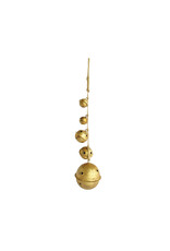 4" Round x 16"H Metal Ball Cluster Hanging, Antique Gold