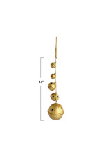 4" Round x 16"H Metal Ball Cluster Hanging, Antique Gold