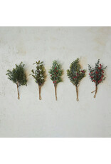11-3/4"H Hanging Faux Evergreen & Berry Bunch, 5 Asst