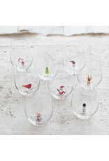 3-1/2" Round x 4-3/4"H Stemless Wine Glass, 8 Asst