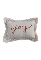 18"L x 12"H Woven Cotton Blend Lumbar Pillow,"Joy"
